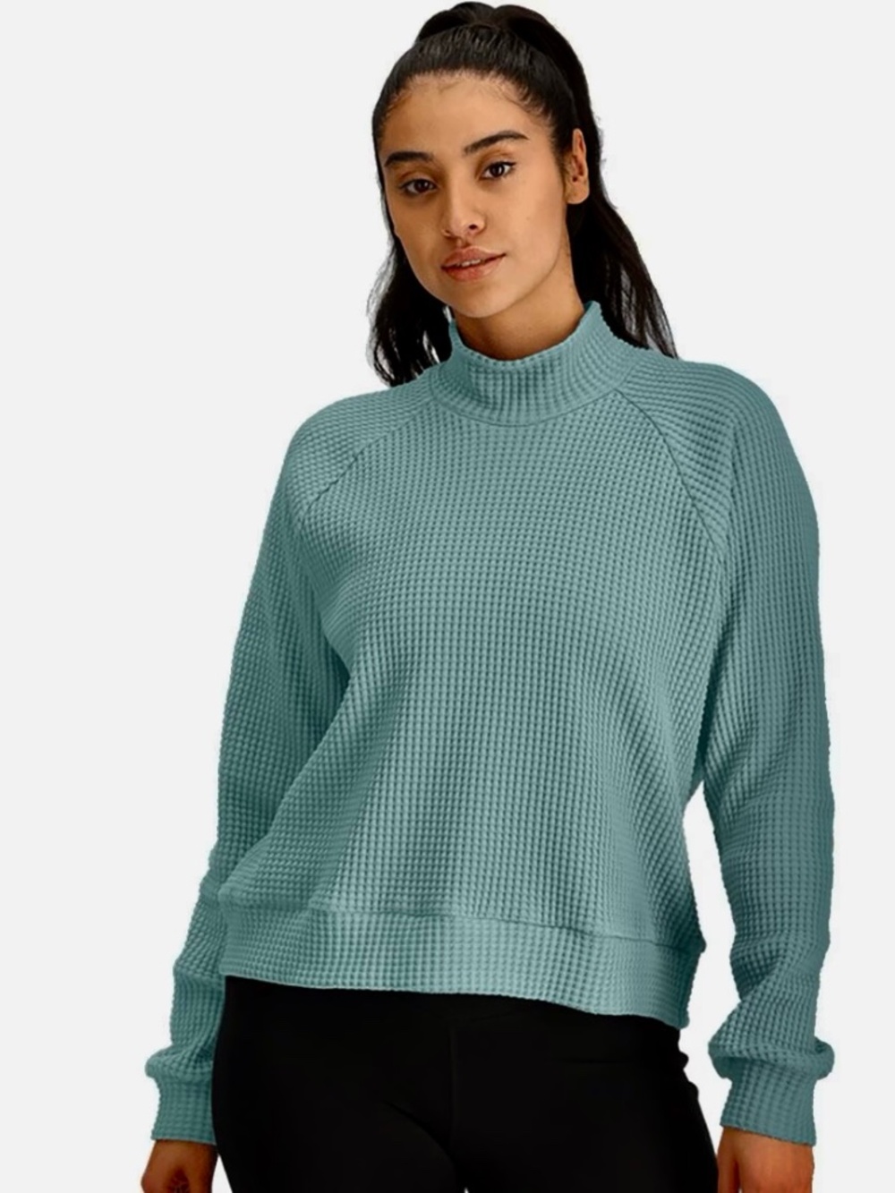Teal Mock turtleneck top by The North Face size x-large